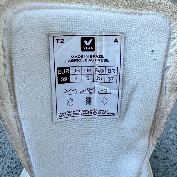 VEJA Campo Sneakers Womens 8 US EUR 39 Black & White Leather Lace-Up Shoes - Picture 9 of 9